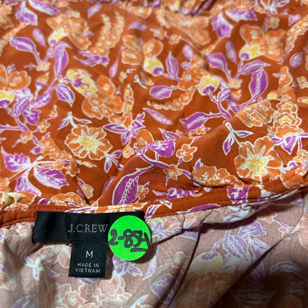 J. Crew Orange Floral Maxi Dress - Picture 12 of 12